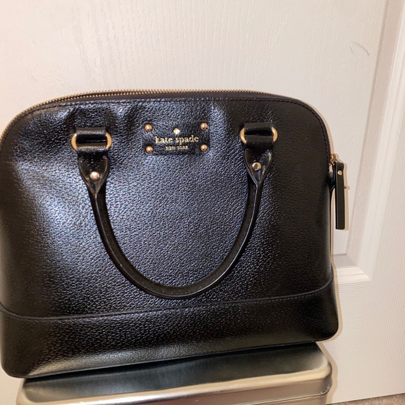 Kate Spade Alma Black Leather Satchel - Picture 2 of 4